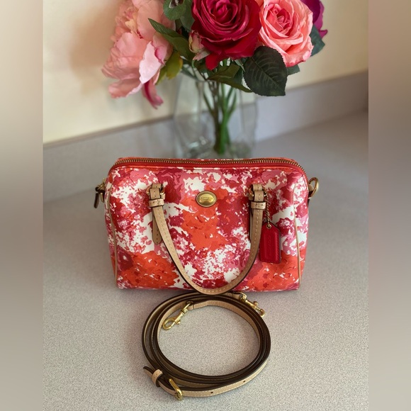 Coach Peyton Floral Bennett Mini Satchel 2-way Shoulder Bag - Picture 4 of 7